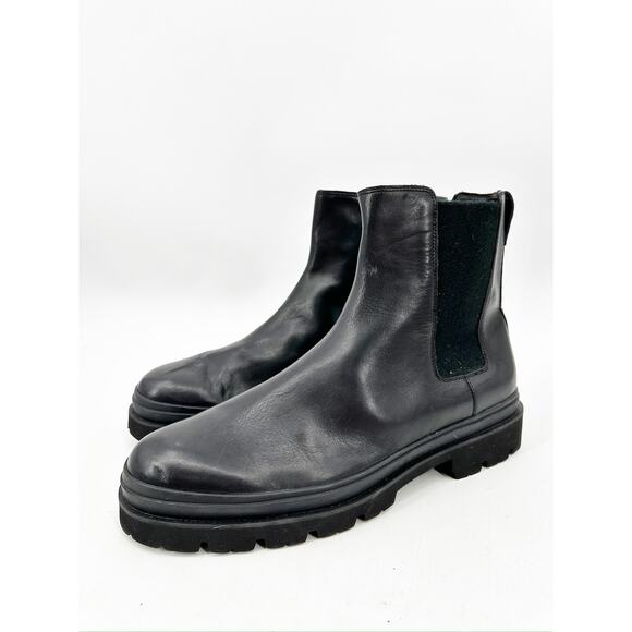 Vince Rivers Water Repellent Leather Chelsea Boot in Black Men's 13 - Picture 1 of 6